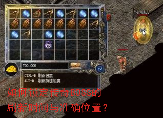 �����������BOSS��ˢ��ʱ����׼ȷλ�ã�