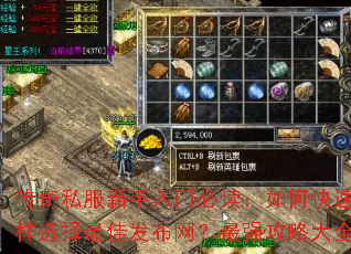 传奇私服新手入门必读:如何快速上手?怎样选择最佳发布网?最强攻略大全助你称霸 传奇私服新手入门必读:如何快速上手?怎样选择最佳发布网?最强攻略大全助你称霸